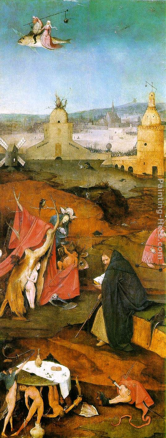 Temptation of St. Anthony, right wing of the triptych painting - Hieronymus Bosch Temptation of St. Anthony, right wing of the triptych art painting